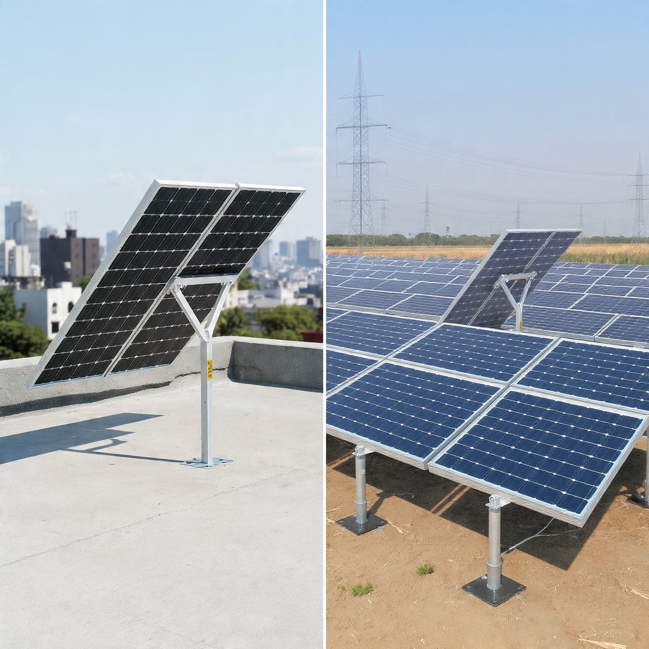 Fixed Installations Goldi Green Fixed Tilt Mount – Pre-Engineered Galvanized Steel Solar ...